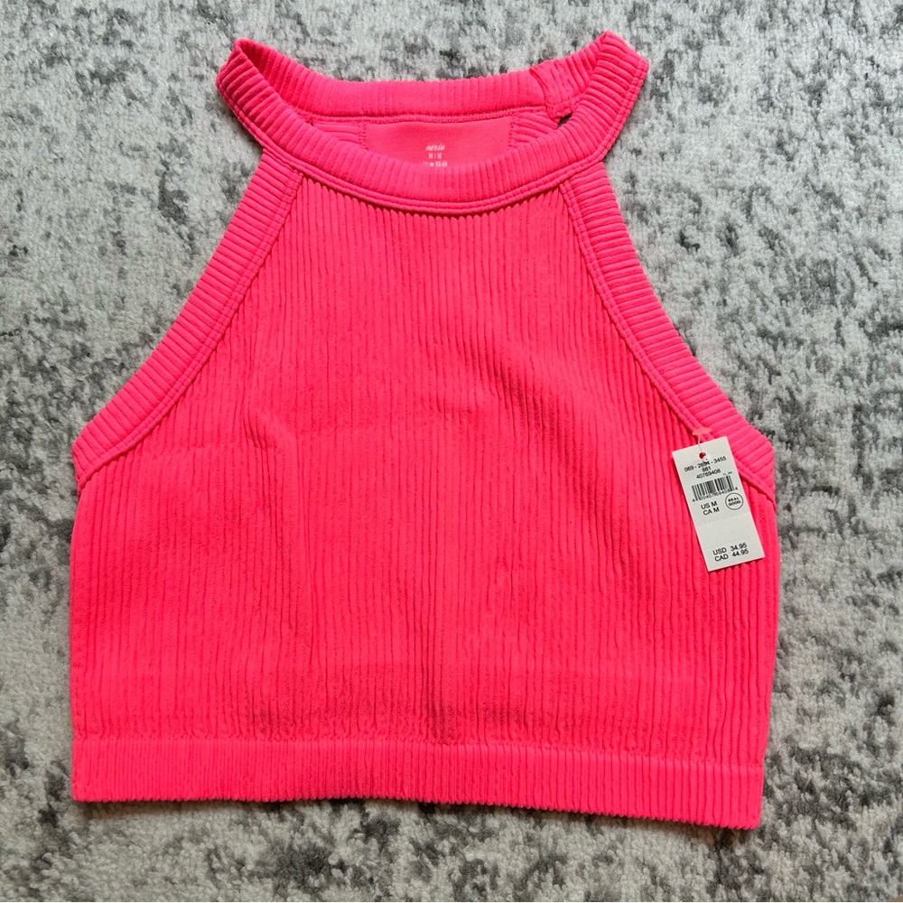 Aerie Superchill Seamless High Neck Bra Top